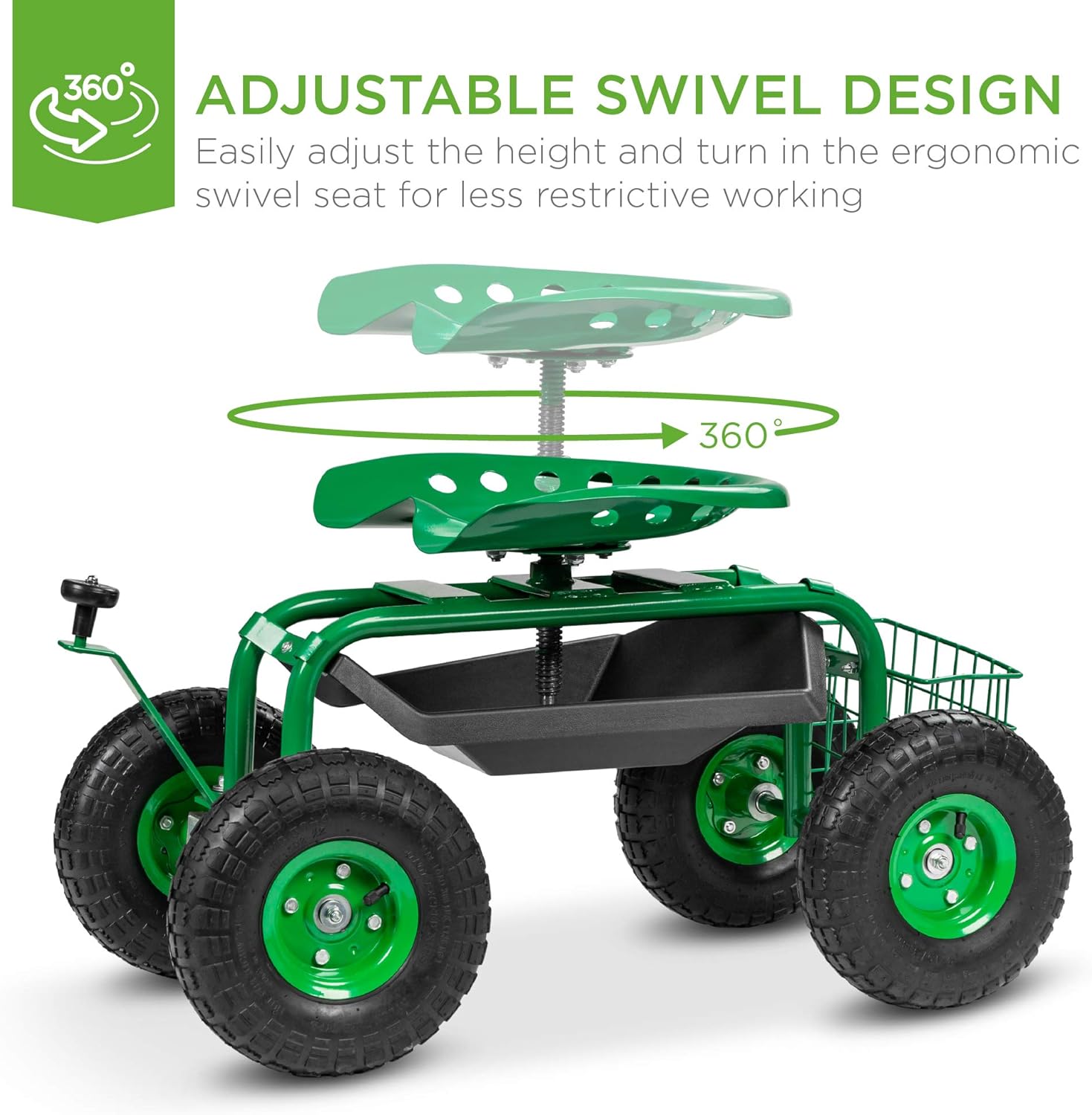 Best Choice Products Garden Cart Rolling Work Seat With Tool Tray Heavy Duty Gardening Planting New Amazon Co Uk Garden Outdoors