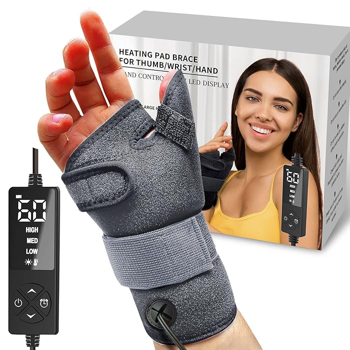 Buy Wrist Thumb Brace Heating Pad for Arthritis and Carpal Tunnel