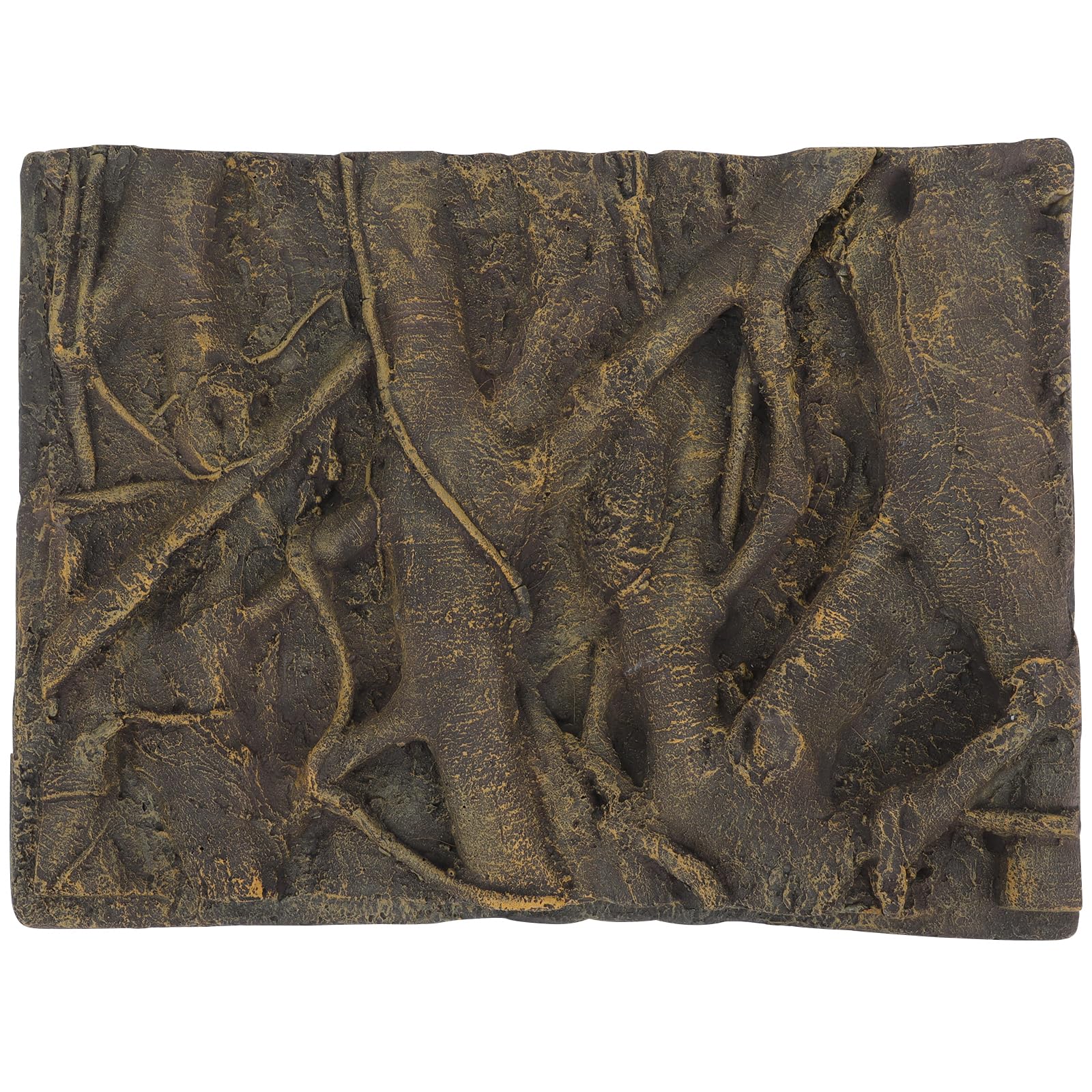 POPETPOP 3d Aquarium Background Board Terrarium Background Board- Root 3d Background Plate Reptile Tank Decoration Amphibian Bark Backdrop for Aquarium Fish Tank Reptile Turtles