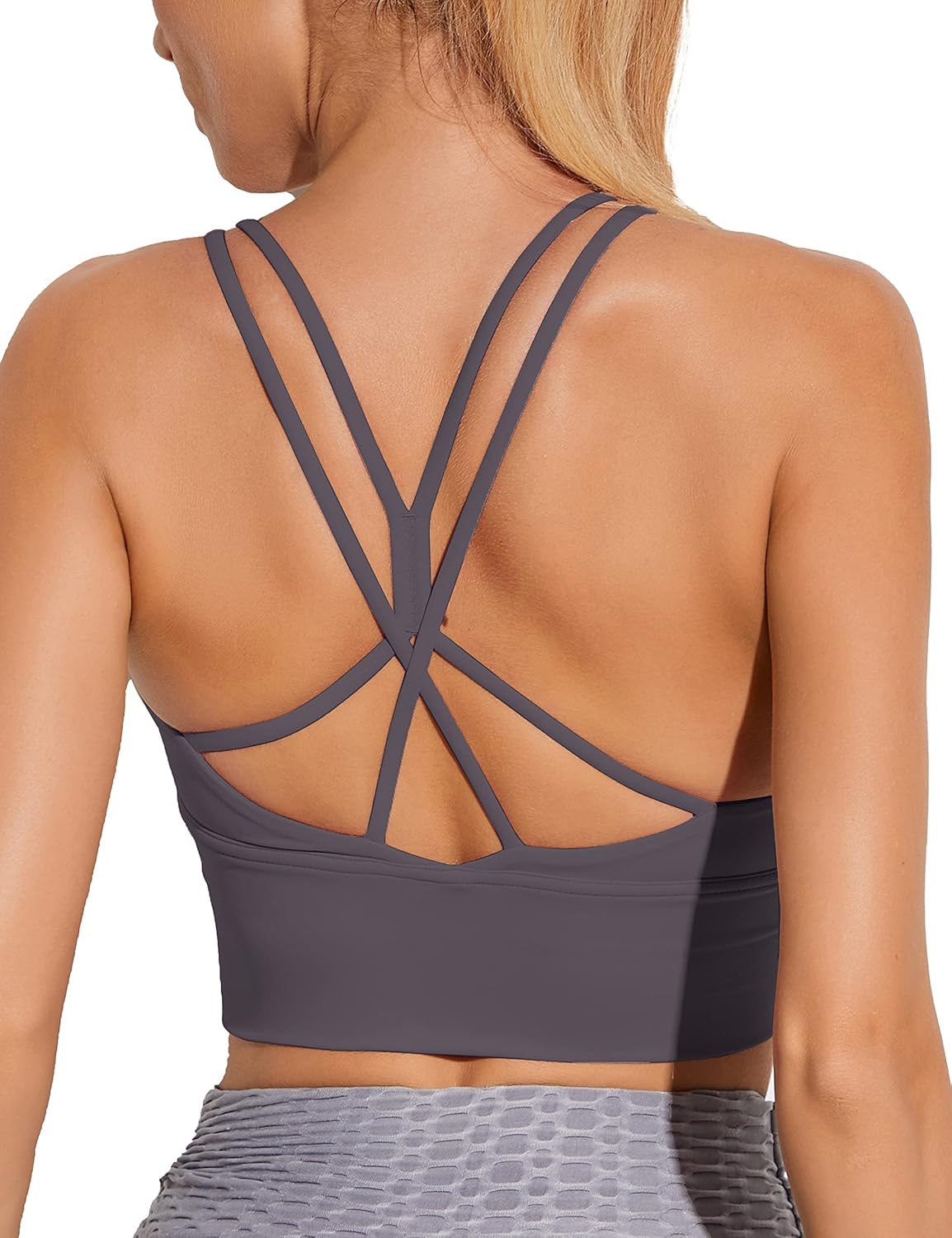 PINKCOSER Women's Sports Bras Medium 01-creyish Purple