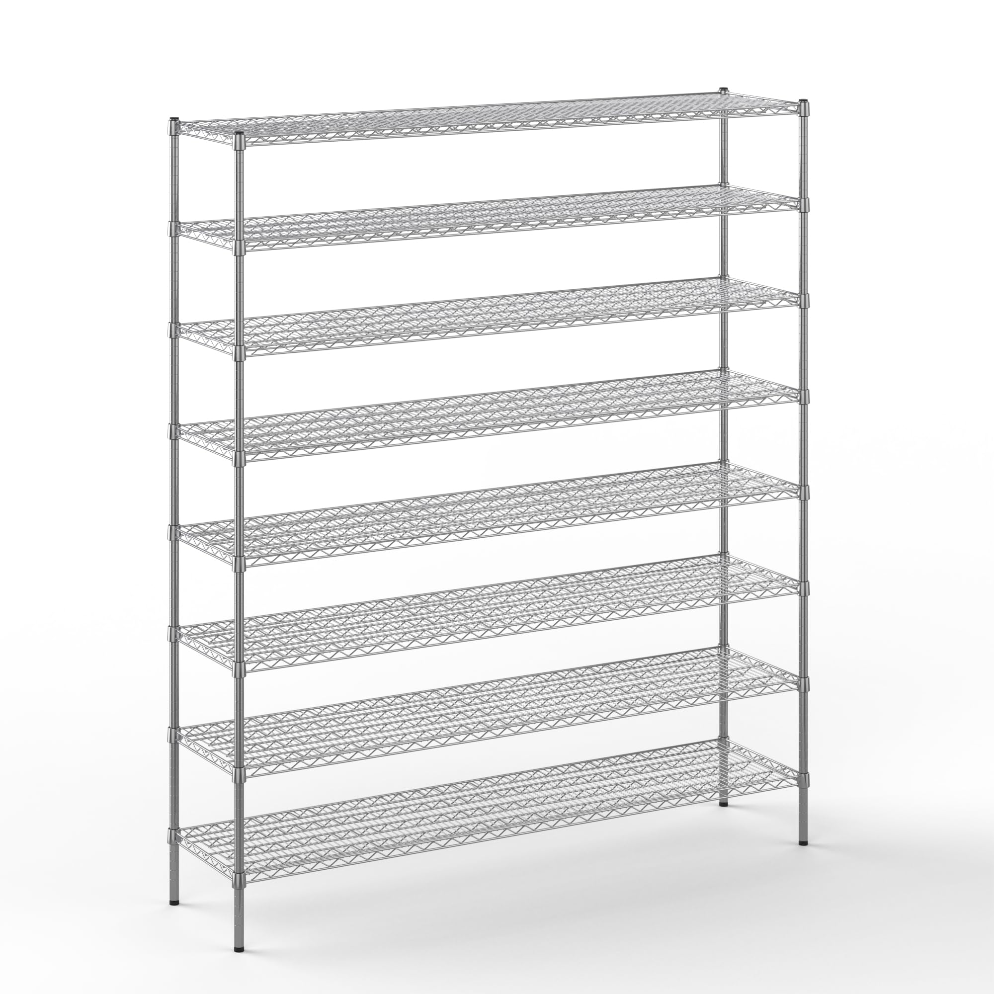 18" Deep x 72" Wide x 86" Height Wire Shelving Kit | 8-Tier | NSF Commercial Storage Rack Unit