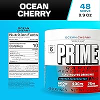 Vista 2 de Prime Rapid Rehydration Electrolyte Powder, Ocean Cherry, Sugar Free Hydration Drink Mix with Sodium, Potassium, Magnesium & B Vitamins to Replenish