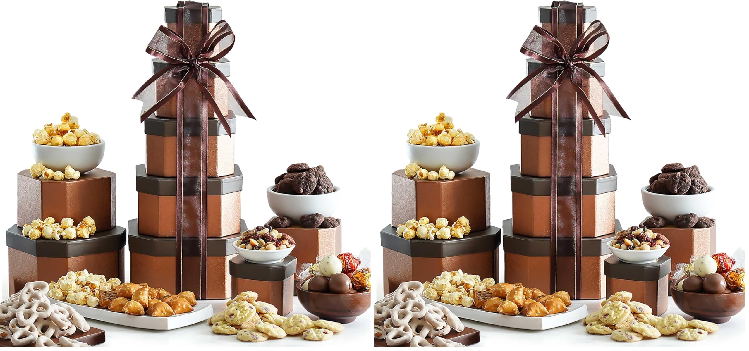 Gourmet Chocolate Food Gift Basket Snack Gifts for Families, College, Delivery for Birthdays, Appreciation, Thank You, Get Well Soon, Care Package (Pack of 2)