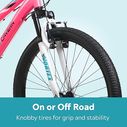 Miniatura 5 de Pacific Bicicleta de montaña Cavern, bicicleta de 20, 24 o 26 pulgadas para niños y adultos, 7 o 21 velocidades, marco de acero duradero, horquilla