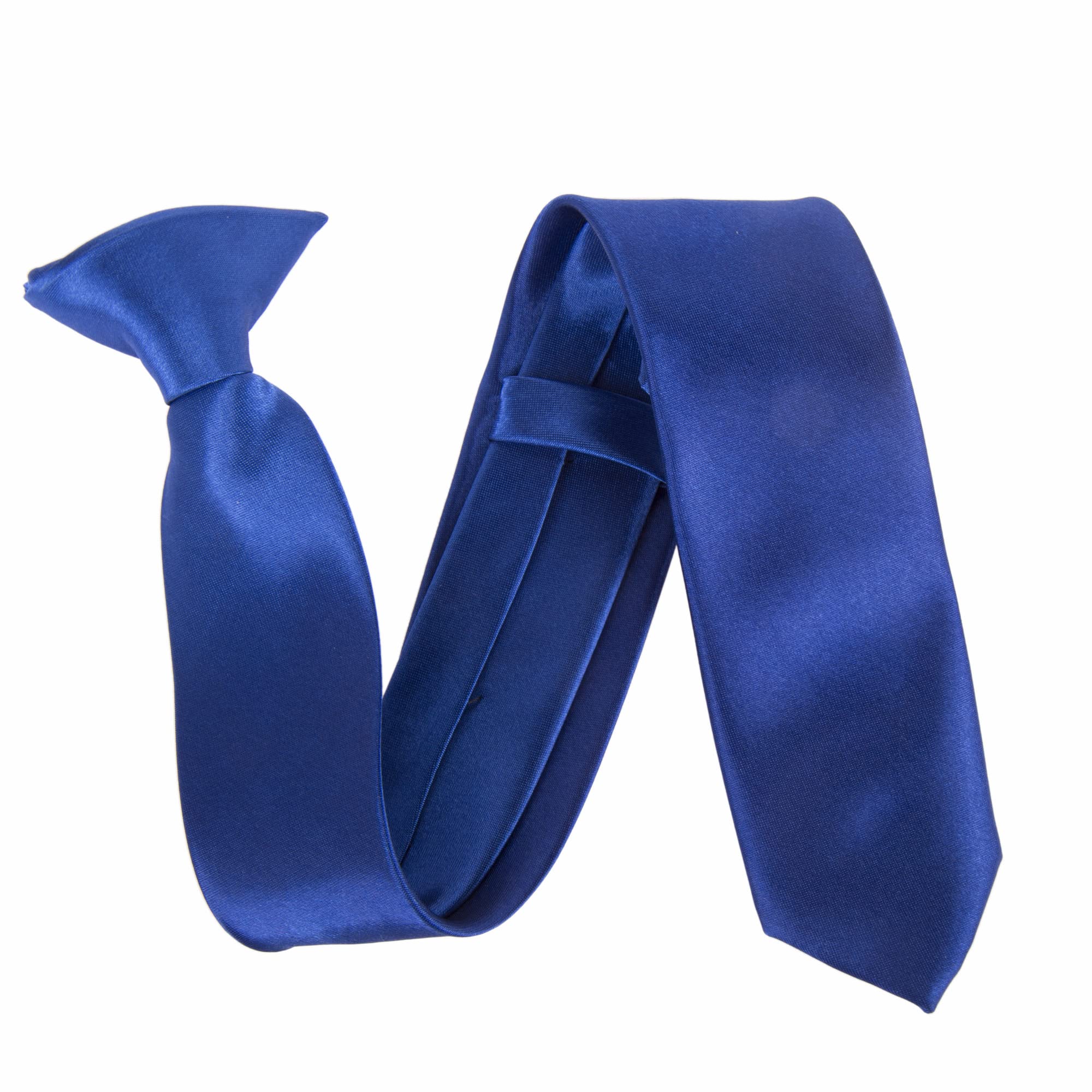 The Tie CompanyKids Satin Clip On Ties - Royal Blue, Royal Blue, Onesize