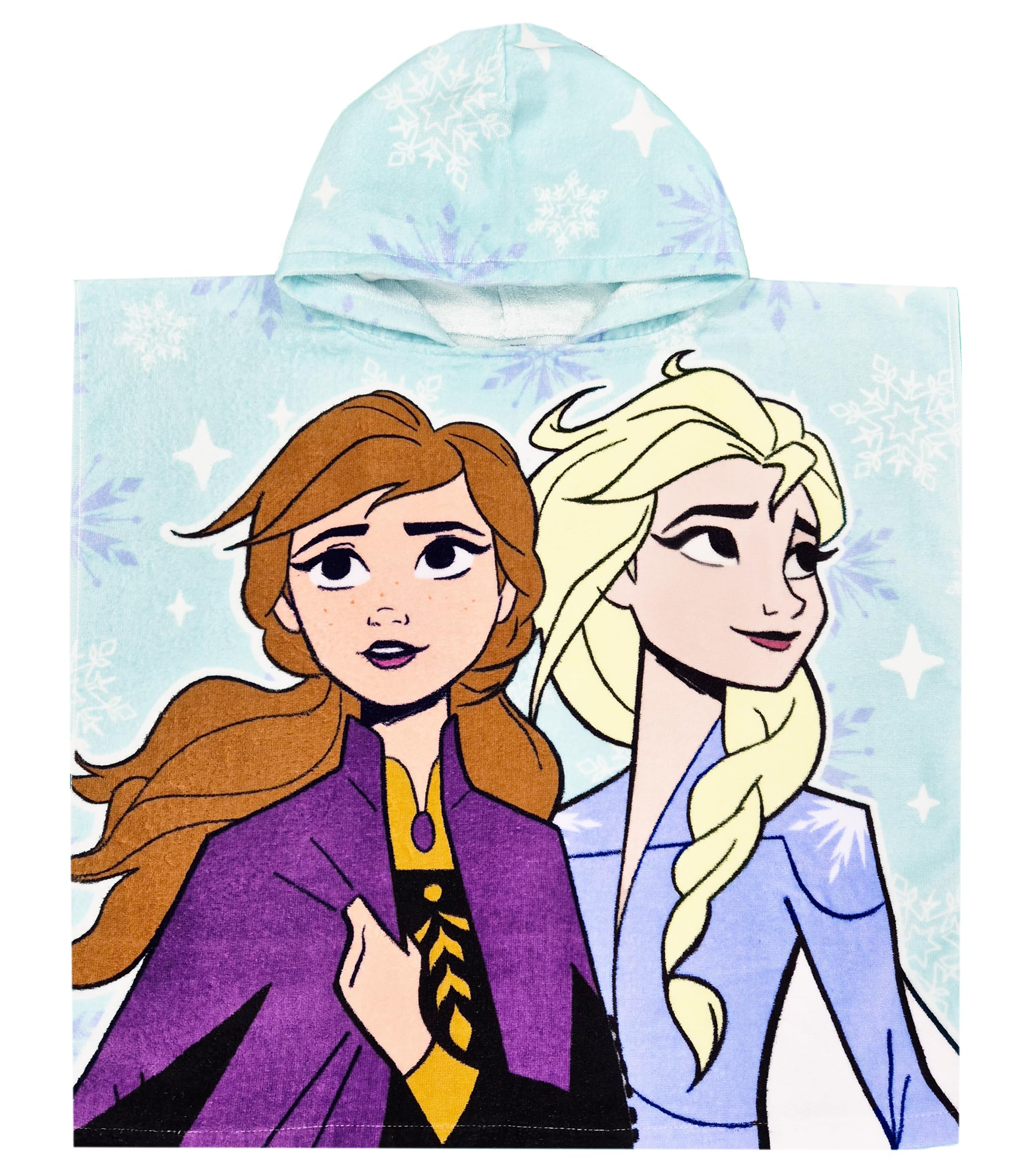 Disney Frozen Girls Hooded Towel Poncho Swimming Bath Hoodie Cover Up (Frozen, One Size)