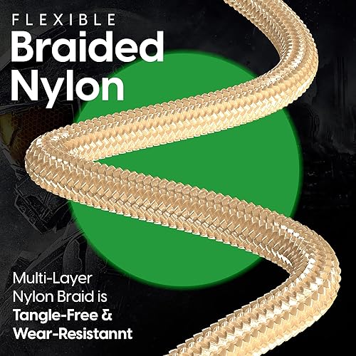 Miniatura 4 de TalkWorks 14093 - Cable de carga compatible con controladores de juegos Xbox One, cable de carga micro USB trenzado de nailon de 6 pies, carga