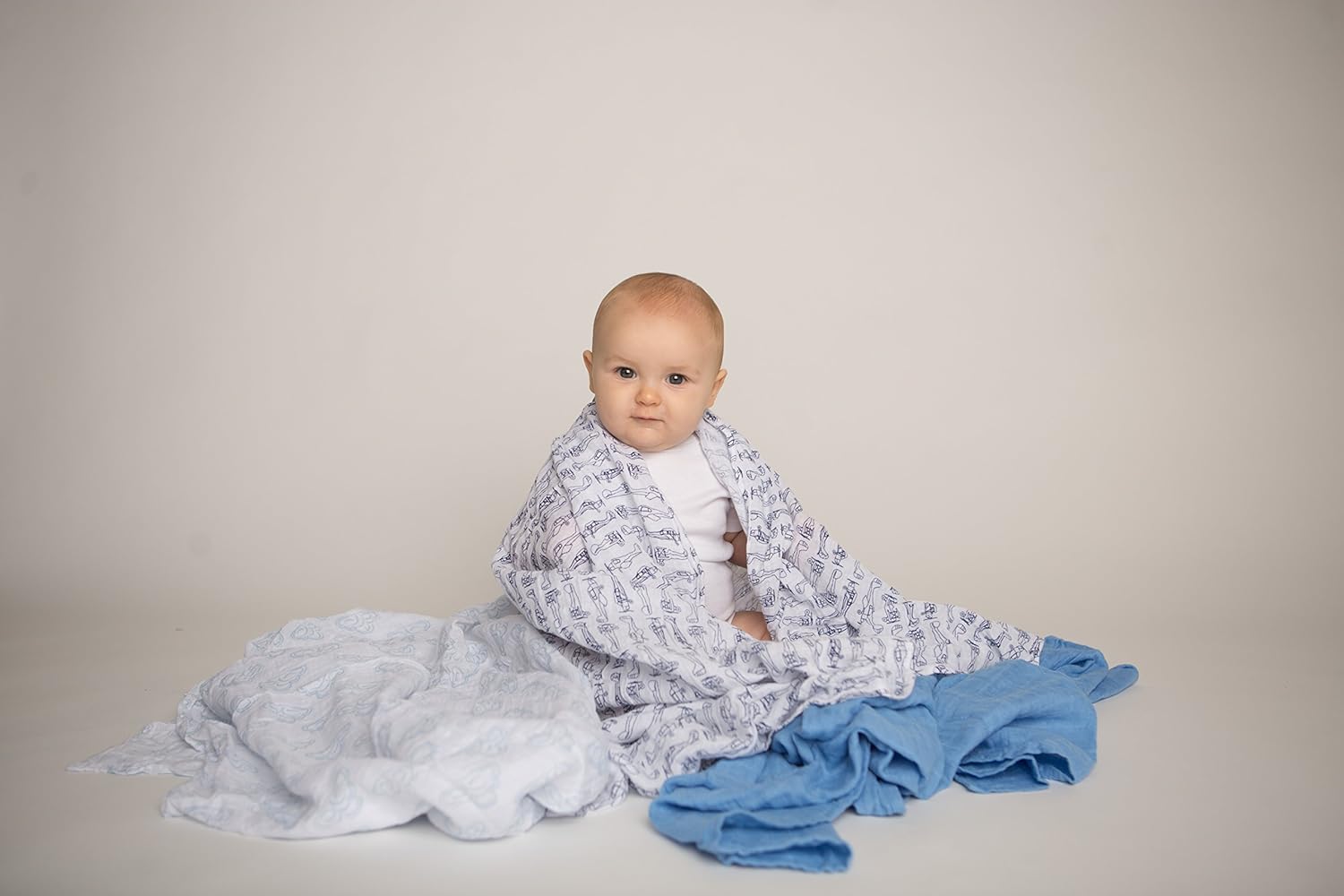 Hudson Baby Unisex Baby Cotton Muslin Swaddle Blankets, Foxes, 3-Pack