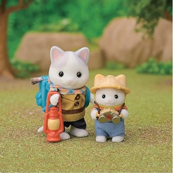 Sylvanian Families - 5763 Exciting Exploration Set -Latte Cat Brother & Baby - Dollhouse Playsets