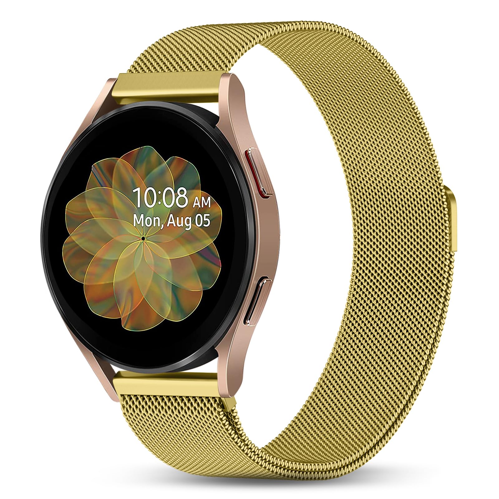 JKDMetal Bands Compatible with Samsung Galaxy Watch 7 6 5 4 Band 40mm 44mm, Galaxy Watch 5 Pro 45mm/Watch 6 4 Classic 42mm 46mm 43mm 47mm/Active 2, 20mm Stainless Steel Wristbands for Women Men