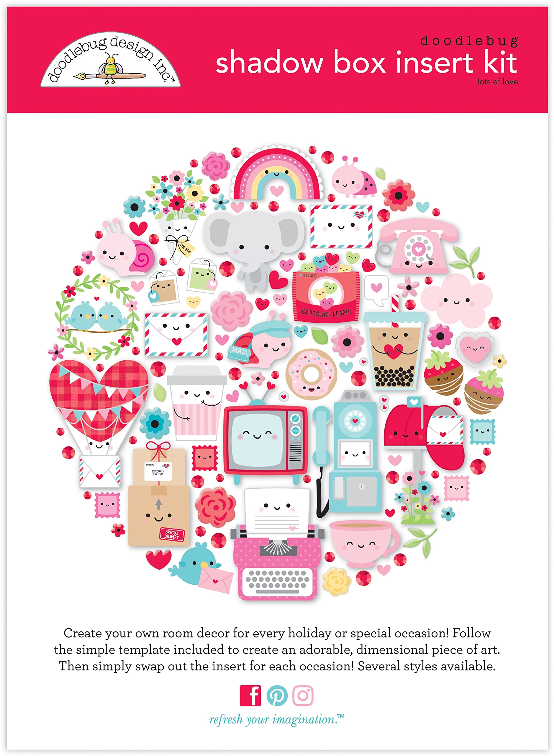 DOODLEBUG DESIGN Lots Love DOODLEBUG Shadow Box