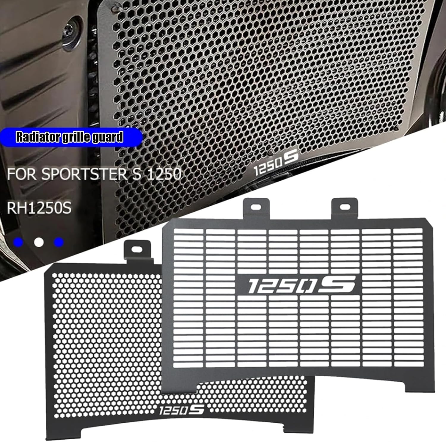 For SPORTSTER S RH 1250S 2025 Aluminum Alloy Modified Radiator Grille Guard Protector Sportster S 1250 RH1250S 2018-2025 Motorcycle Parts (A)