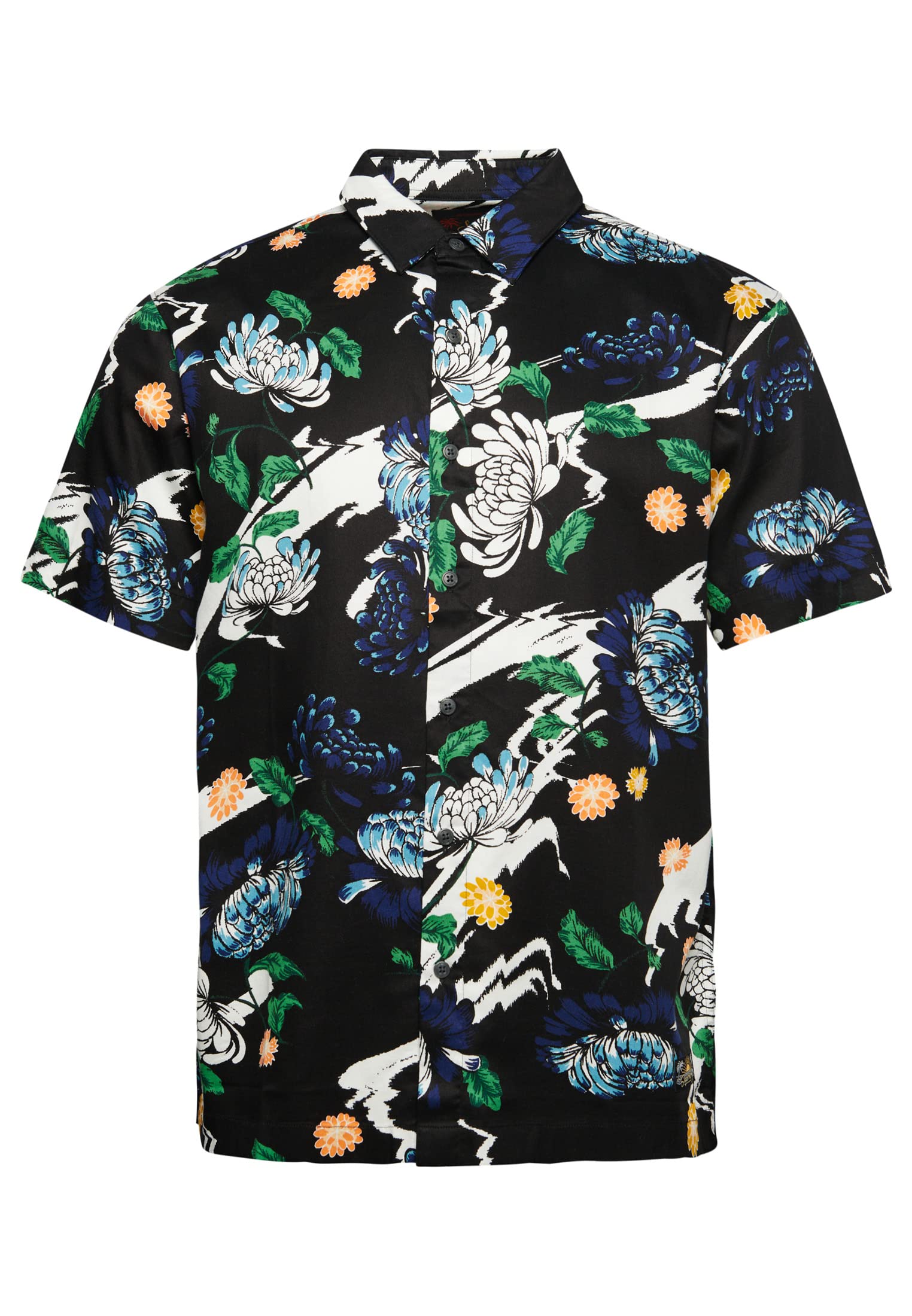 Superdry Noir Shirt Hawaïenne