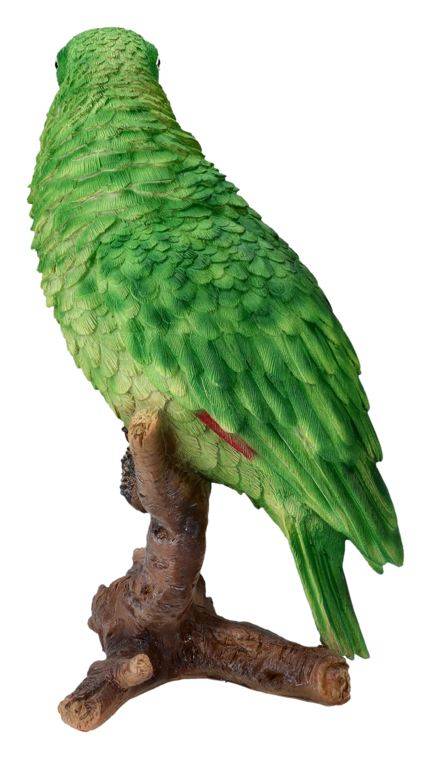 Figuren Shop GmbH Gartenfigur Grüner Papagei – lebensechte Papagei Dekofigur von HotAnt, exotische Tierfigur 22,5 cm