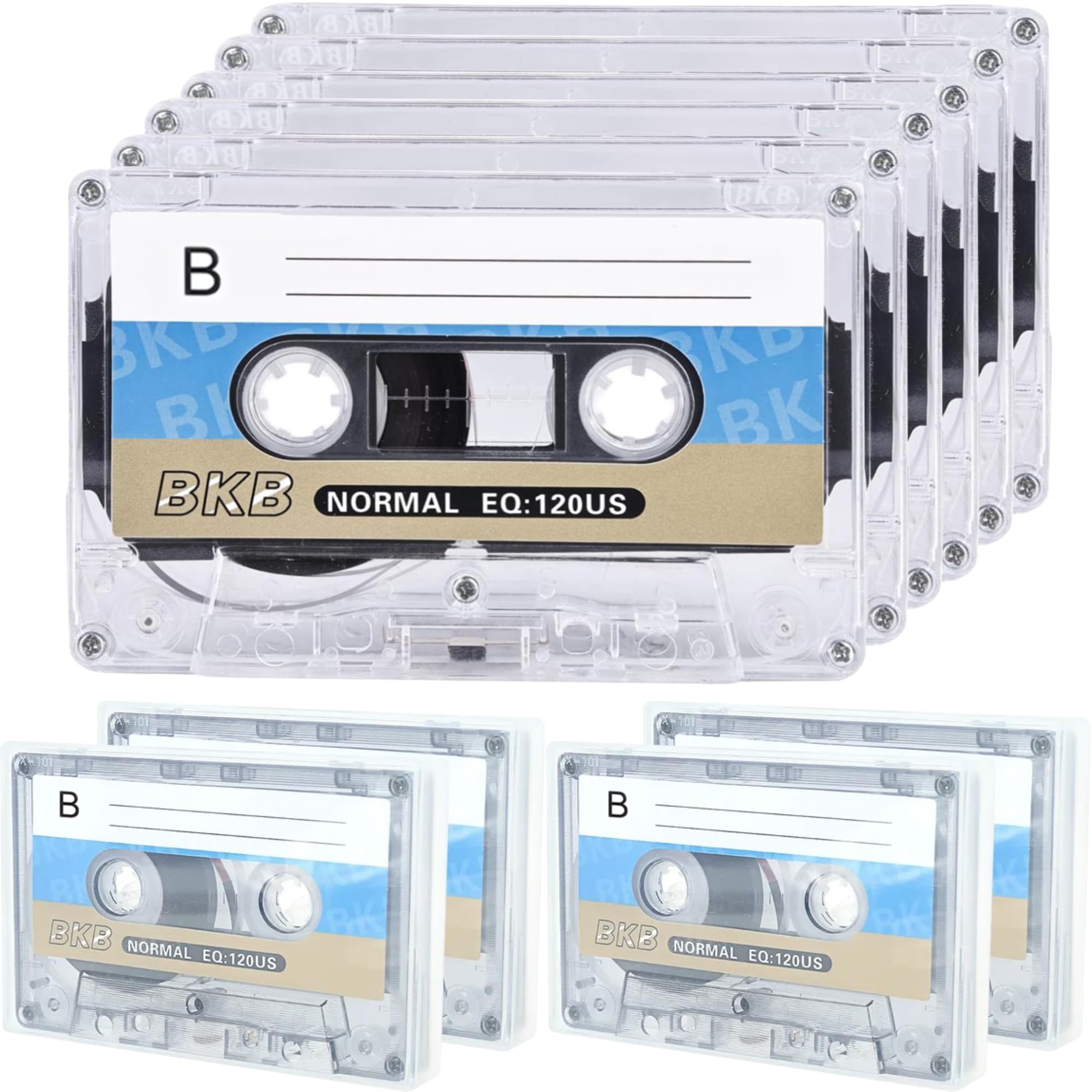 10 Stück Audio Kassetten Leer, 90 Min Rauscharm Audiokassetten, Leere Audio Kassette, Musikkassetten Cassette Tapes für Aufnahme, Studie, Seminare, Musik