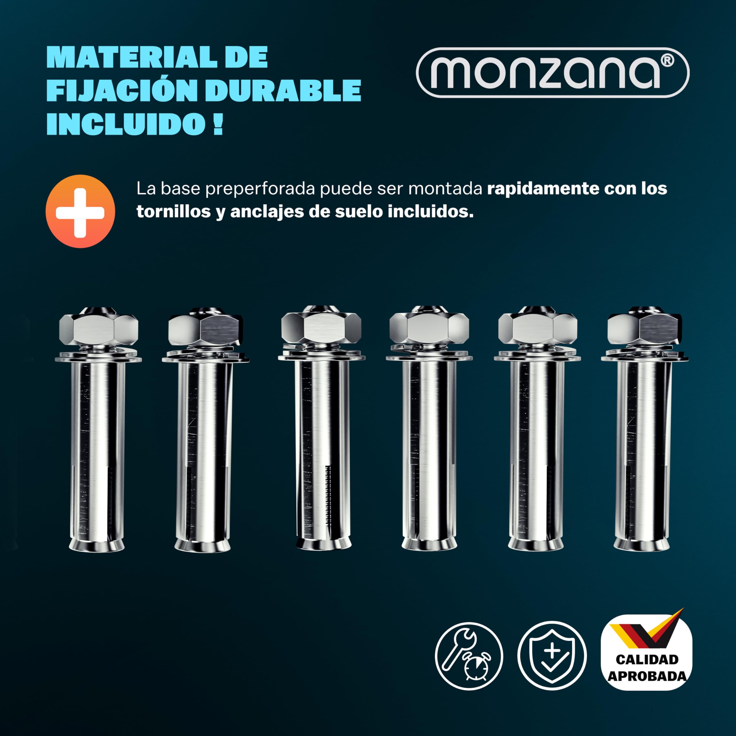 MONZANA® Barrera de Aparcamiento Acero Bloqueo Parking Estacionamiento Candado con 3 Llaves Bandas Reflectantes Abatible