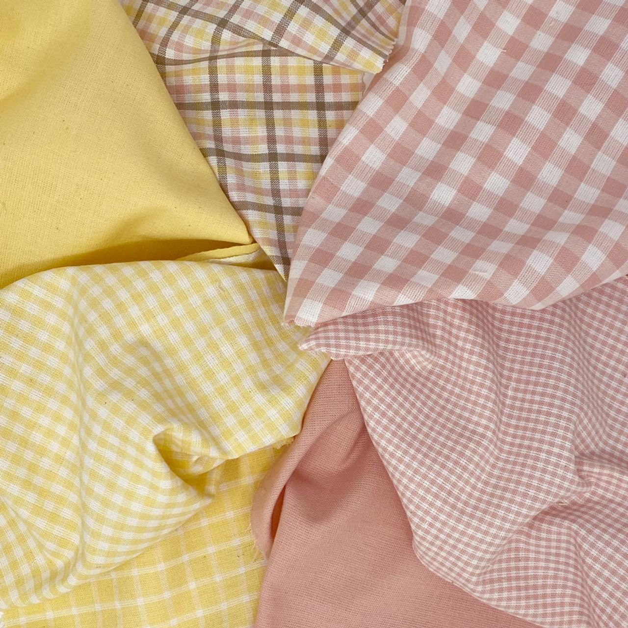 Flora Pink 2 Plaid Cotton Homespun Fabric by JCS - Sold by The Yard