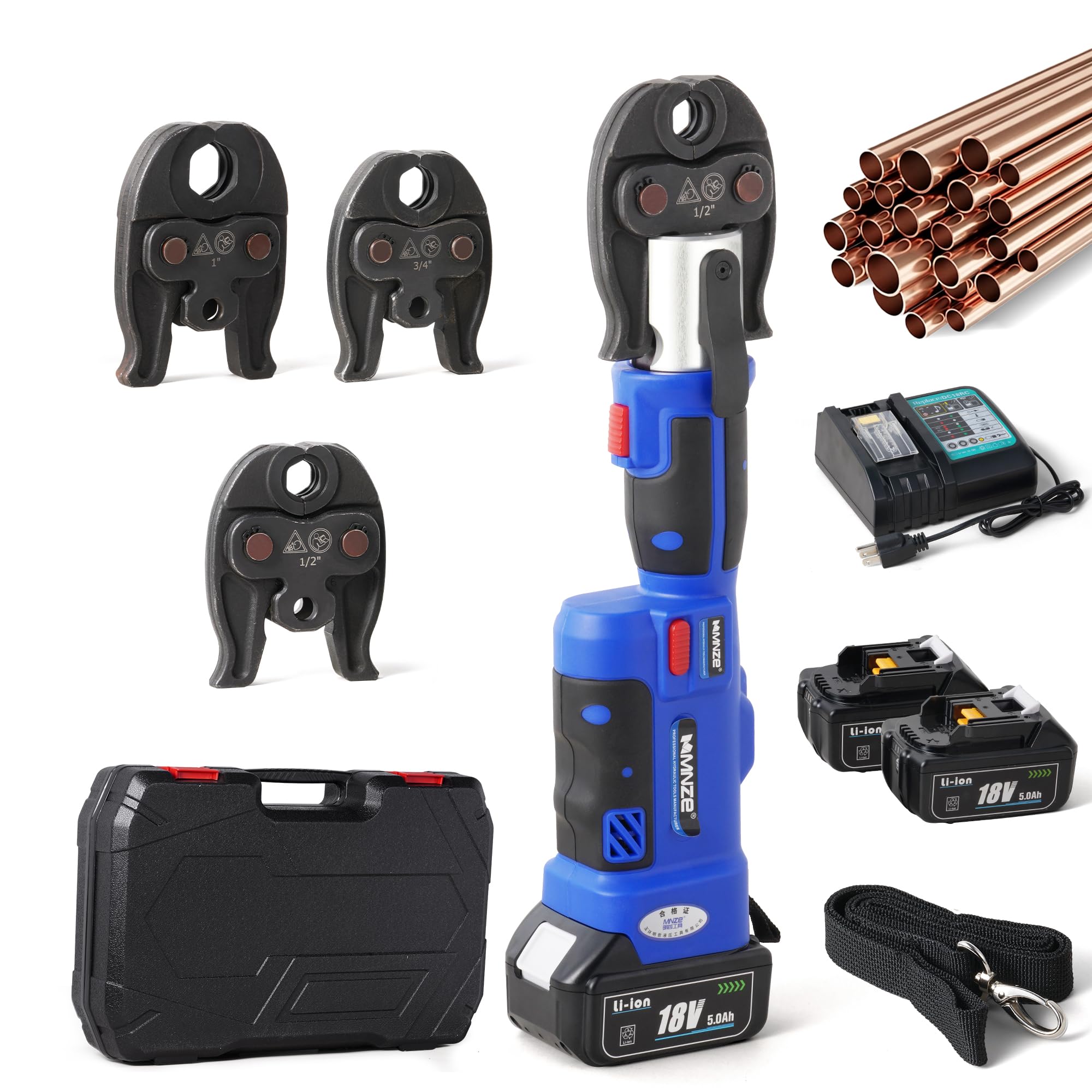 MMNZE Pro Press Tool Kit, Electric Rechargeable Copper Stainless
