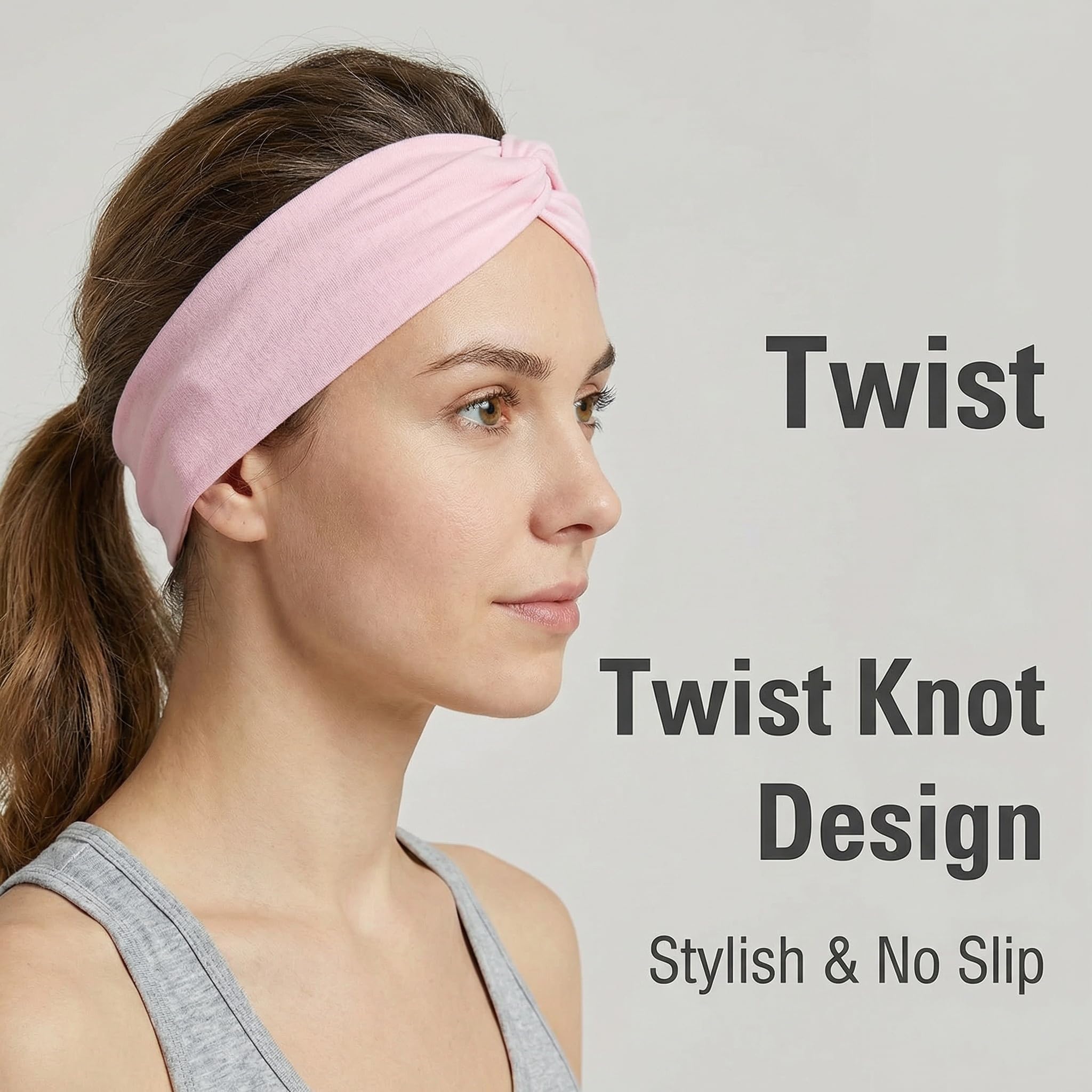 Amazon.com: Stretchy Wide Headbands for Women - 12 Pcs Non  display picture 3