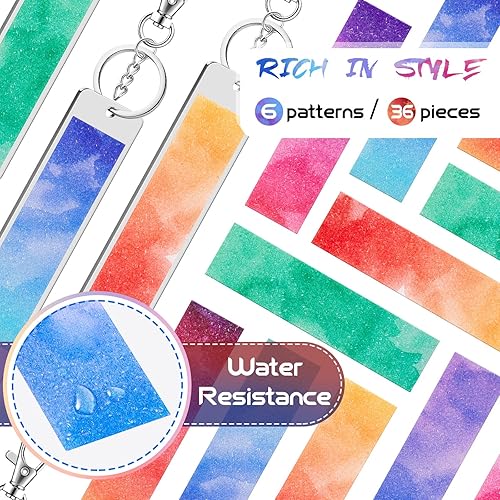 Miniatura 10 de El kit de 42 calcomanías sensoriales para la ansiedad incluye 36 tiras texturizadas para la ansiedad, 6 tiras texturizadas para llavero, calcomanías