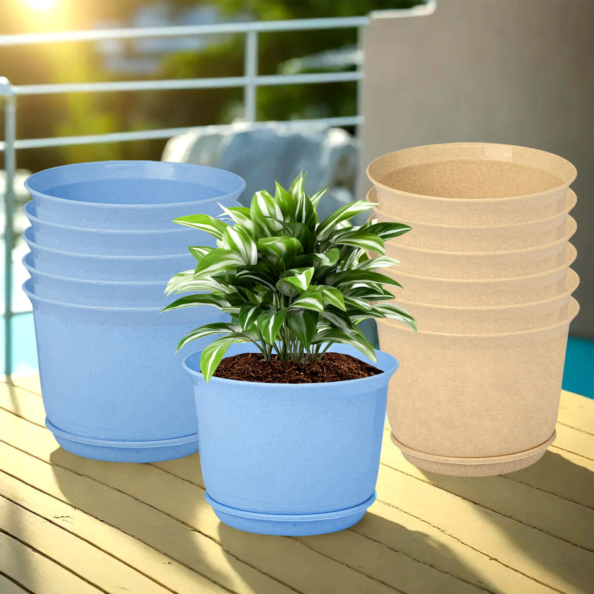 See full amazon price history chart for Kuber Industries Pack of 12 Flower Pot with Bottom Tray | 9 Inch | Flower Container for Living Room | Planters for Home-Lawns & Gardening | Flower Planter for Balcony | Marble Mega | Blue & Beige Kuber Industries Pack of 12 Flower Pot with Bottom Tray | 9 Inch | Flower Container for Living Room | Planters for Home-Lawns & Gardening | Flower Planter for Balcony | Marble Mega | Blue & Beige (B0D4HVXDR3) Amazon Price History, Amazon Price Tracker