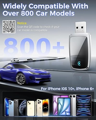Miniatura 6 de Adaptador inalámbrico CarPlay para iPhone de Apple (actualización 2026) - Convertir CarPlay con cable a adaptador inalámbrico CarPlay, conexión