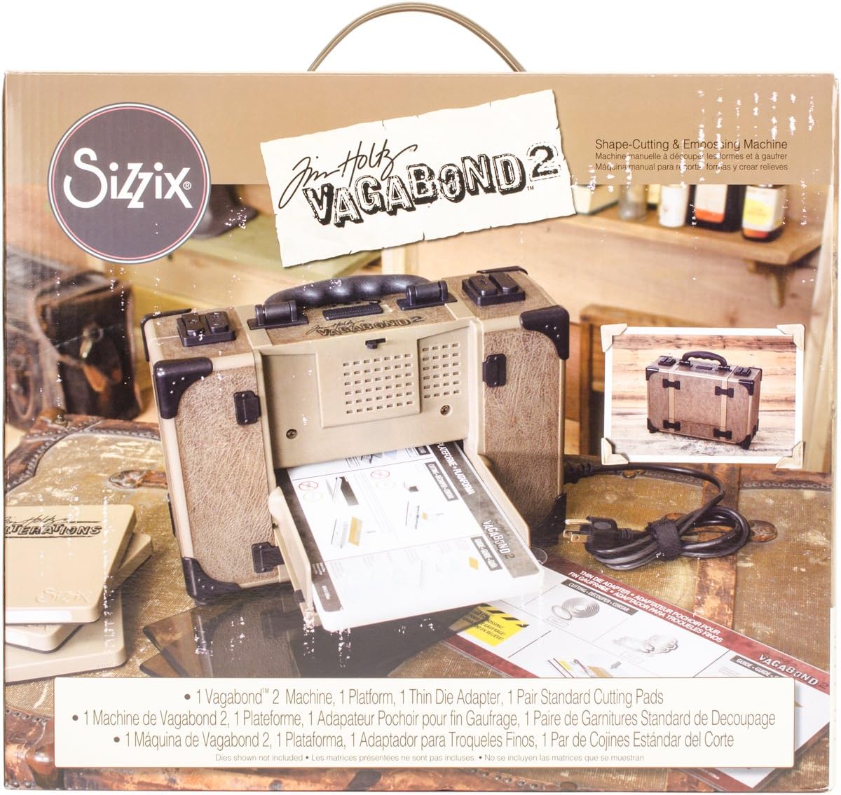 Sizzix Tim Holtz Vagabond 2 Electric Die Cutting Machine 660855, 6" (15.24cm) Opening, 6 in (15.24 cm)
