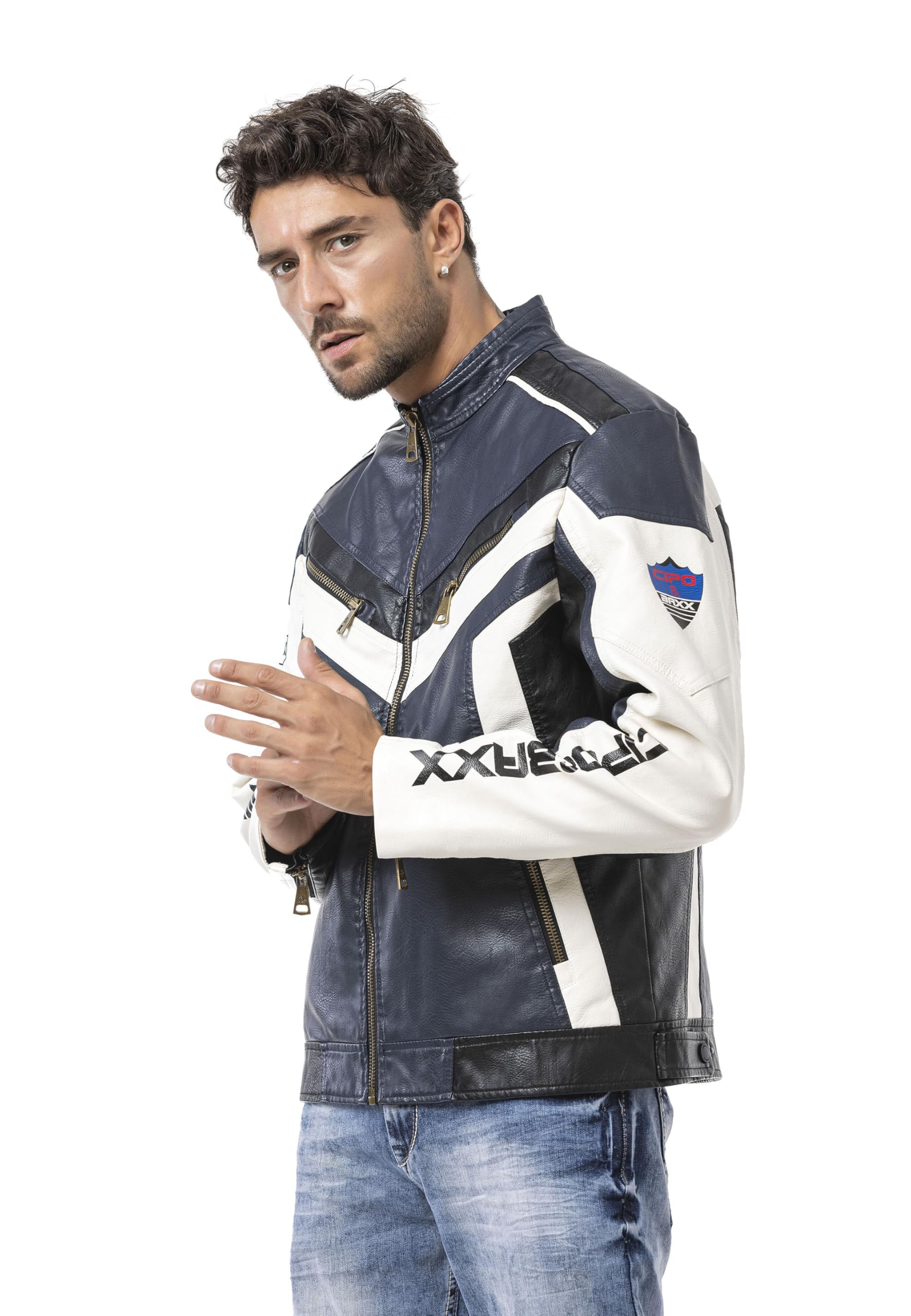 Cipo & Baxx Giacca invernale da uomo New Series – Elegante giacca invernale dal design moderno con calda fodera interna, cappuccio rimovibile e dettagli funzionali per le giornate fredde