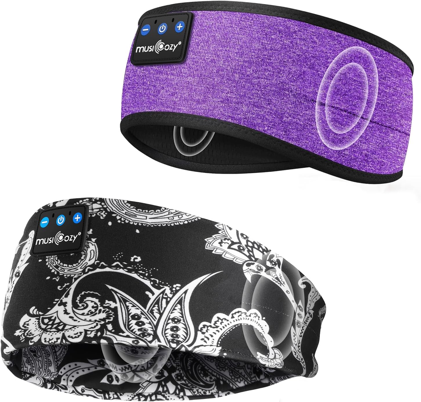 MUSICOZY Sleep Headphones Bluetooth 5.4 Headband, Sports Wireless Earphones Sweat Resistant Earbuds Sleeping Headphone with Ultra-Thin HD Stereo Speaker for Workout Running Cool Gadgets Unique Gifts