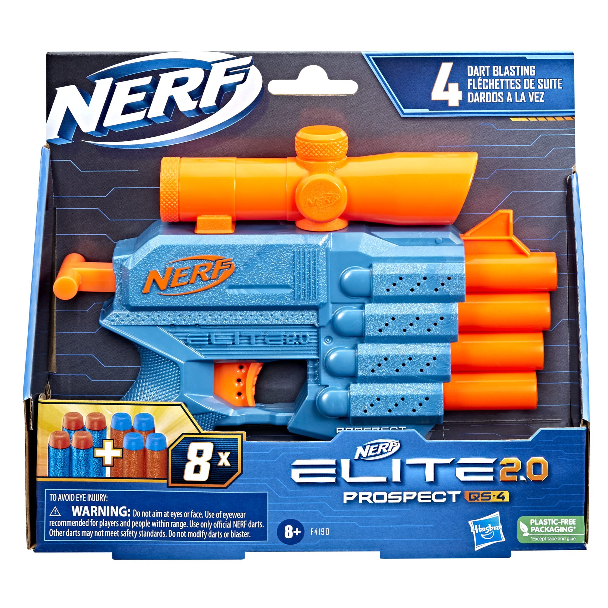 See full amazon price history chart for Nerf Elite 2.0 Prospect QS-4 Blaster, 8 Official Elite Darts, 4-Dart Blasting, Nonremovable Targeting Scope, Multicolor Nerf Elite 2.0 Prospect QS-4 Blaster, 8 Official Elite Darts, 4-Dart Blasting, Nonremovable Targeting Scope, Multicolor (B0B8N1GN5X) Amazon Price History, Amazon Price Tracker