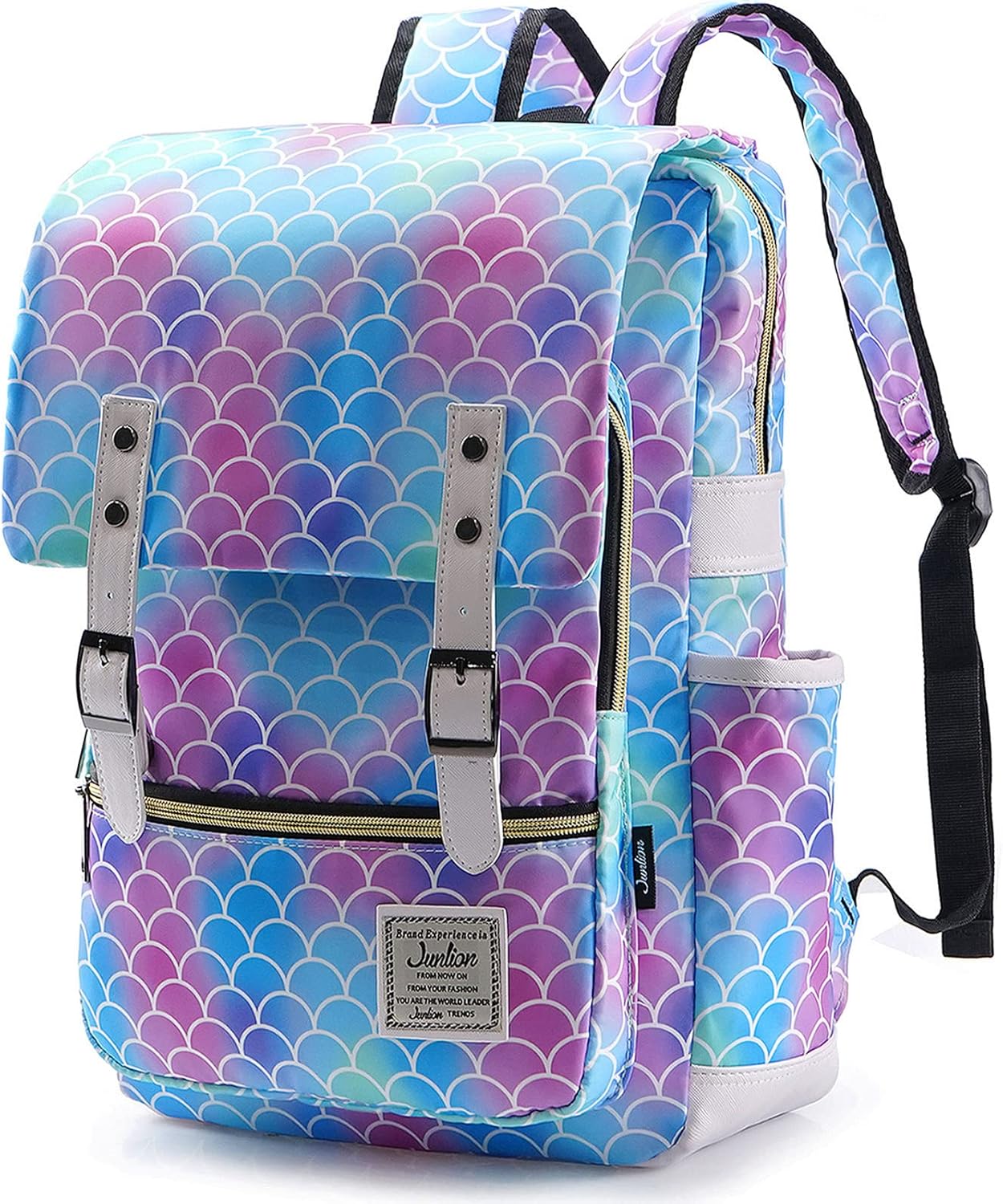Slim Laptop Backpack College Student School Bag Travel Rucksack Daypack Mermaid