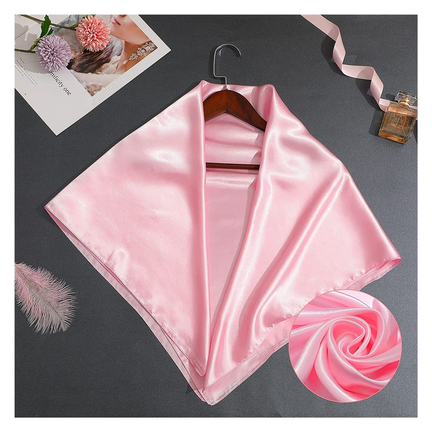 35 X 35 Vrouwen Vierkante Zijde Zoals Haar Sjaal Hoofd Slapende Wrap Satijnen Hoofddoek K