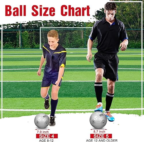 Miniatura 2 de Shappy 2 pelotas de fútbol de Navidad a granel con bomba, bolsa de malla, tamaño oficial 3, 4, 5, pelota de fútbol colorida para interiores y