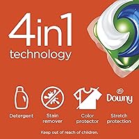 Vista 6 de Tide PODS con detergente líquido Downy, April Fresh, 12