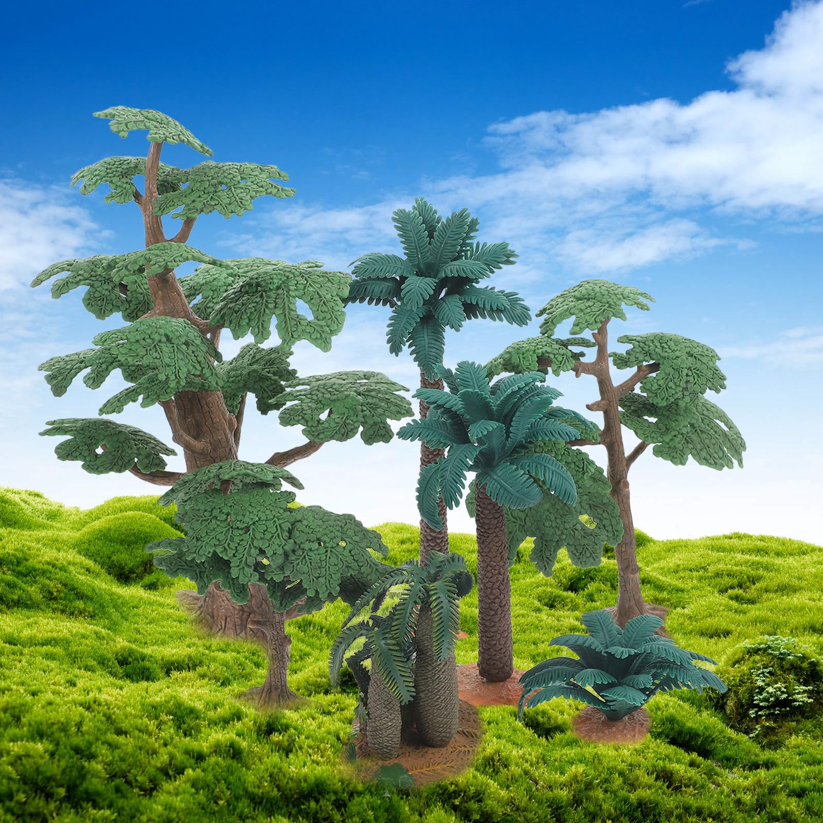 Miniatur Landschaftsdekor Weihnachten Event PVC 7stücke Realistische Form