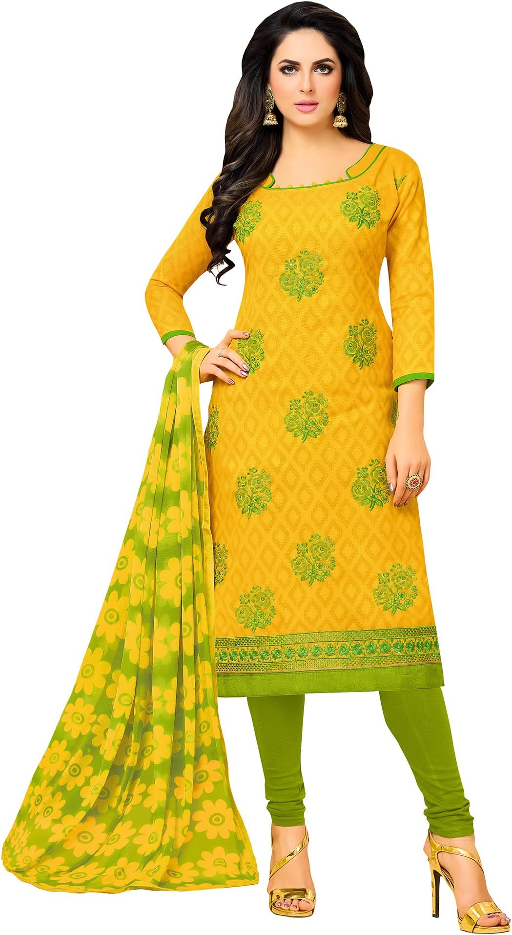 Applecreation Women's Cotton Unstitched Salwar Suit