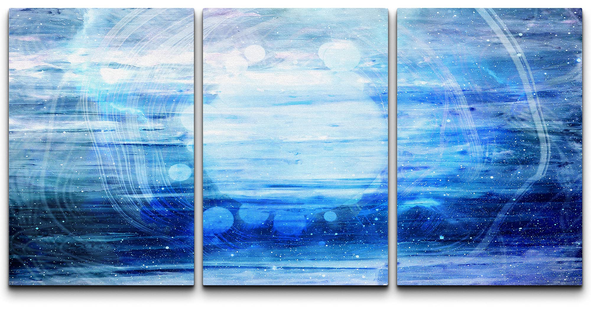 Amazon.com: wall26 Canvas Print Wall Art Set Wavy Blue Gradient