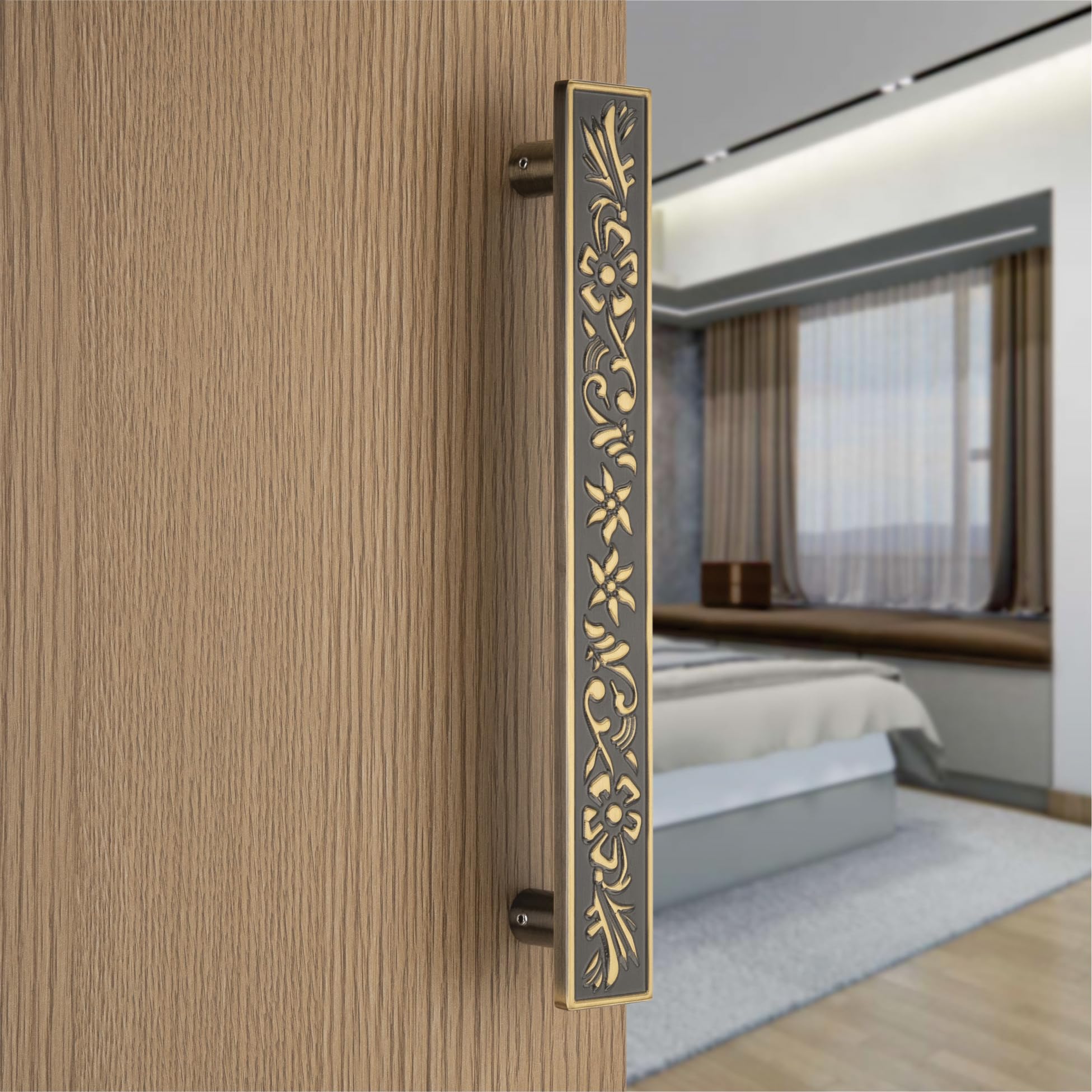 COMPASS 12" Brass Main Door Handle | Door Handles for Main Door | Pull Handles for All The Doors of House | Office | Hotels | PH-214 (Pack of 1, Antique Finish) (B0CLCKDJMM) Amazon Price History, Amazon Price Tracker