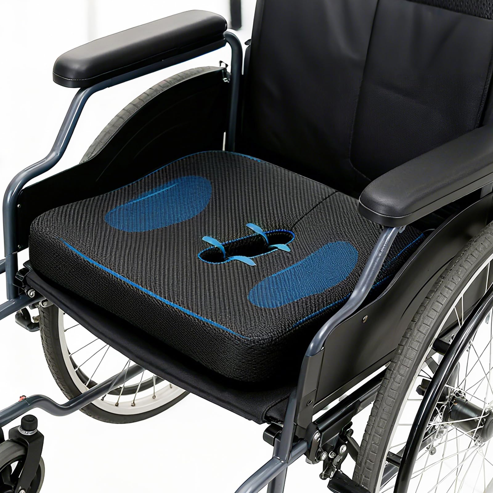 Cuscino per sedile in memory foam ventilato design ergonomico per coccige coccige per sedia da ufficio, cuscino per sedile auto, sedia a rotelle.