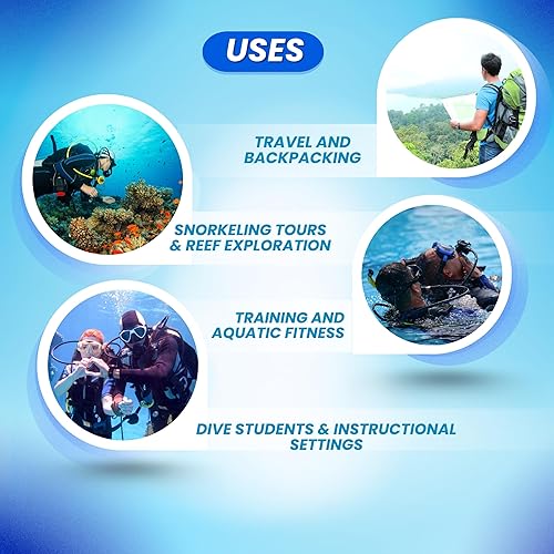 Miniatura 7 de Scuba Choice Nautilus enrollable Snorkel de silicona con contenedor de almacenamiento