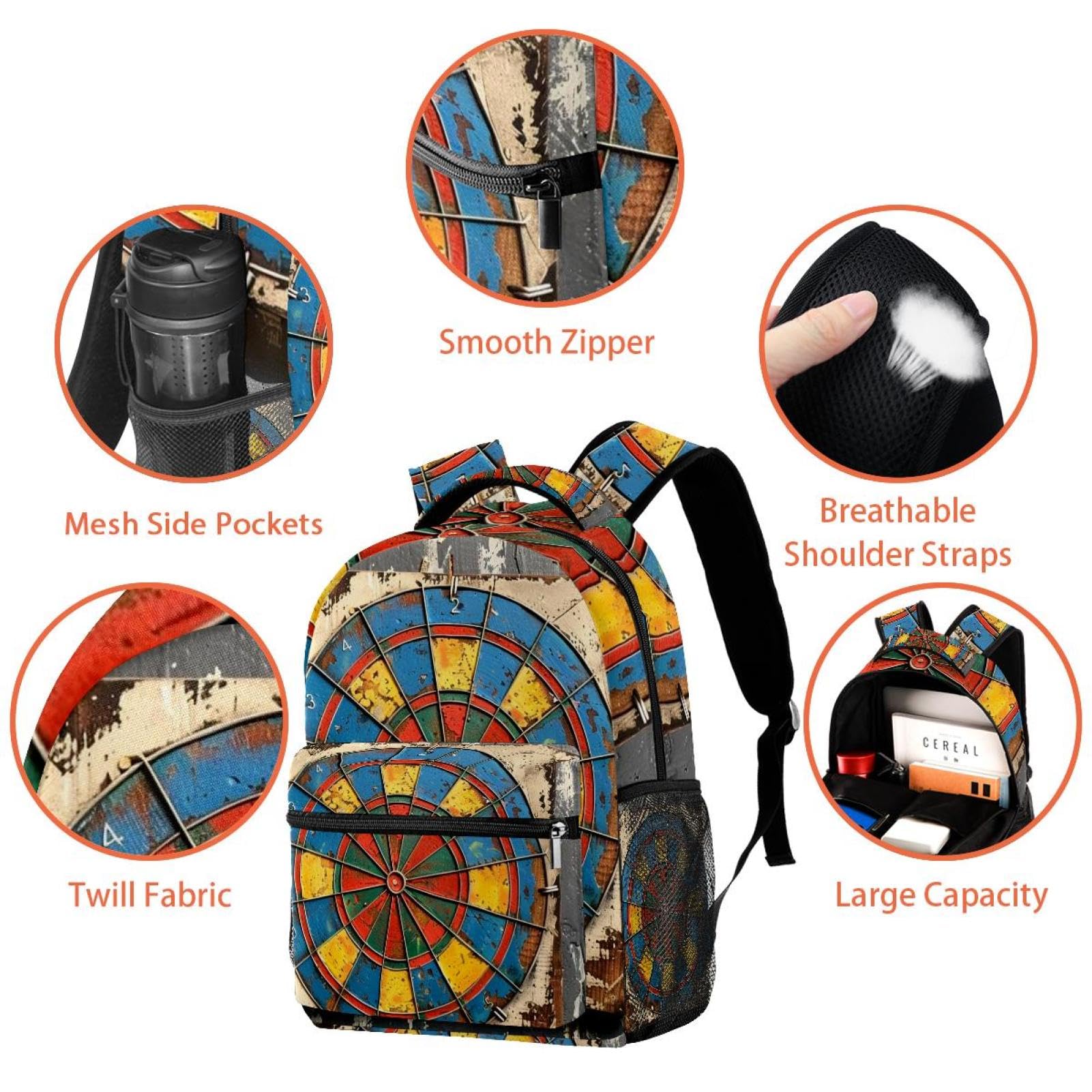 Set di zaino per la scuola con borsa per il pranzo e astuccio, set da 3 pezzi per libri scolastici, zaino da viaggio, zaino casual per adolescenti, ragazze, ragazzi, primaria, junior, medio