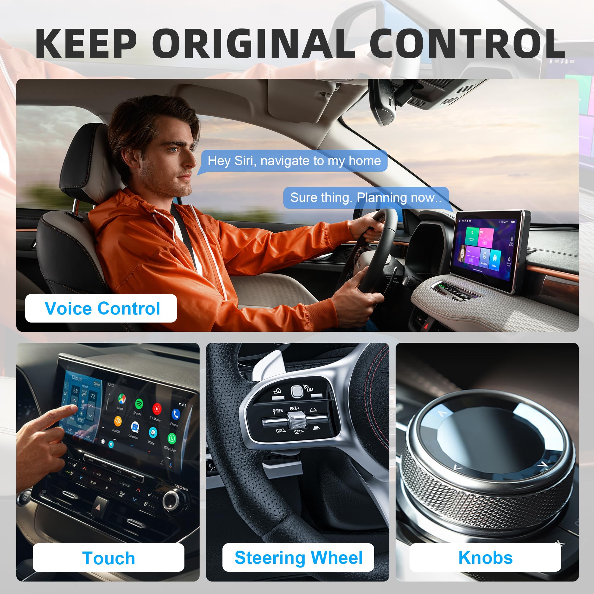 Wireless CarPlay Adapter 2026 – Apple CarPlay kabellos nachrüsten, A9 Chip 6X schneller, 3 Sek. Auto-Verbindung, Bluetooth 5.3 & 5GHz WiFi, Plug & Play Dongle für iPhone iOS 10+, für 1200+ Autos