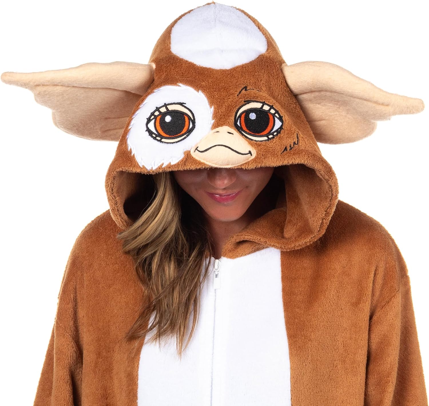 INTIMO Gremlins Gizmo Kigurumi Adult Hooded Costume Fleece Union Suit Pajama Loungewear