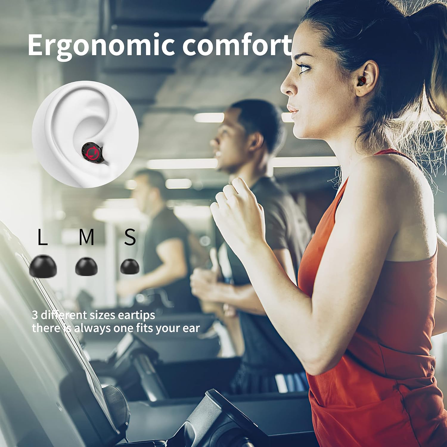 Ture Wireless Earbuds Gaming Bluetooth Earbud Touch Control in-Ear Headphones with Charging Case Noise Reduction 36H Playtime Kids Earphones,No Delay Sports Earbuds