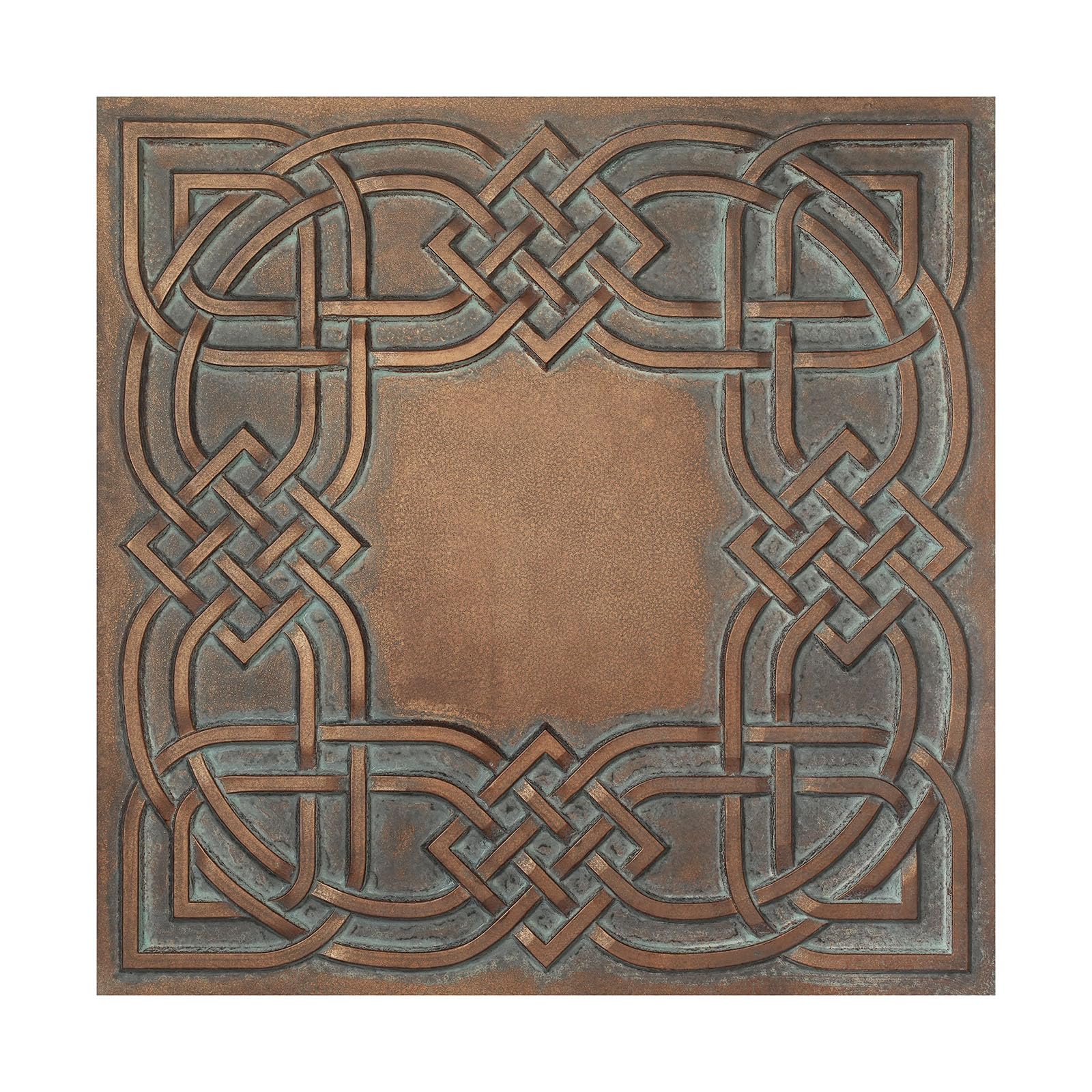 Paintsdecor Weather Copper Tin Ceiling Tiles Peel And Stick, Easy To Install Pvc Panels, (10-Pack,40 Sq.ft) Wall Decor For Bar Cafe Club Pl61 10Piece (Weather Copper)