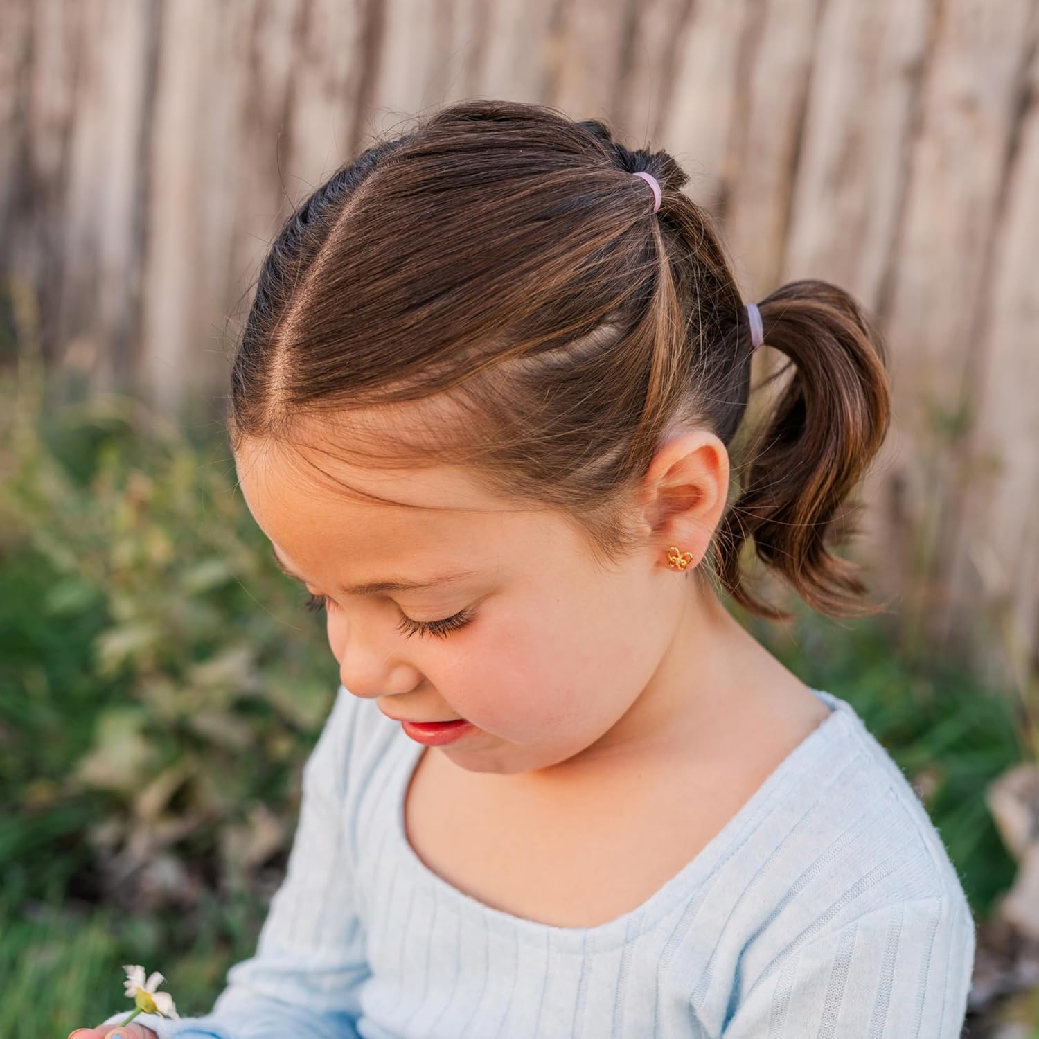 Cherished Moments 14K Gold-Plated Butterfly Screw Back Earrings with CZs for Babies, Little Girls, Kids, Teens and Women - Image 3