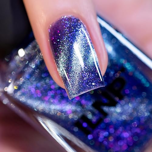 Miniatura 2 de ILNP Shooting Star Esmalte de uñas magnético con brillo azul helado