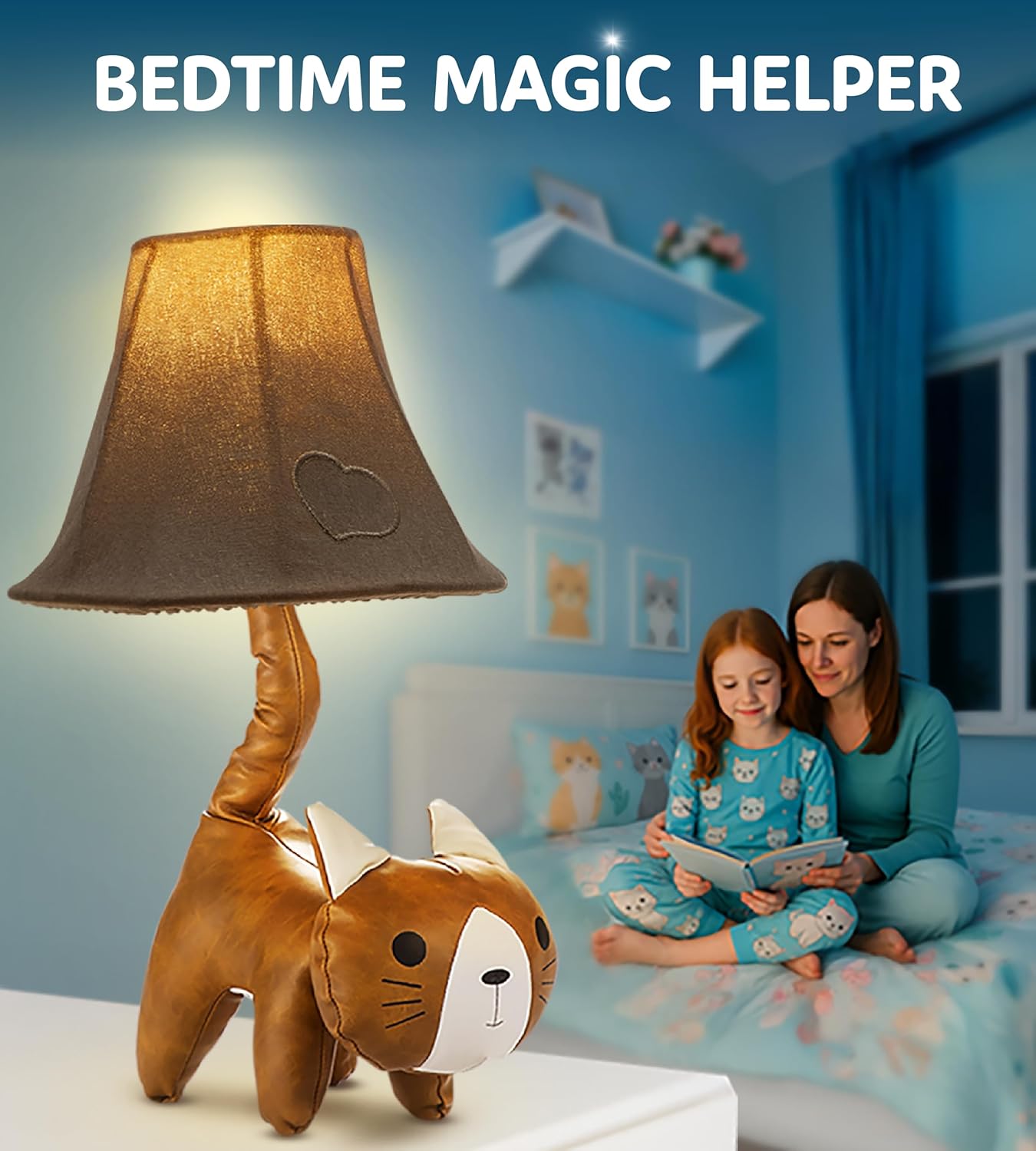 Cat Lamp for Girls Bedroom - 20", Animal Lamp for Kids Room - Cute Christmas Gifts, Birthday Gifts for All Ages: Toddler Boys, Children, Grandkids 3 4 5 and Up Years Old, Sister, Brother, Sibling