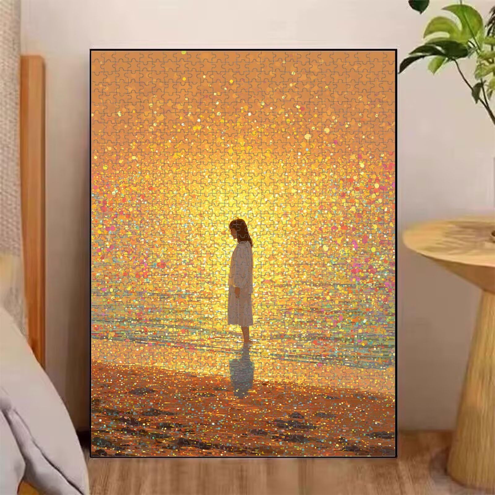 1000 Pezzi Puzzle Adulti - Ragazza & Oceano - Decorazione Murale 1T#1484