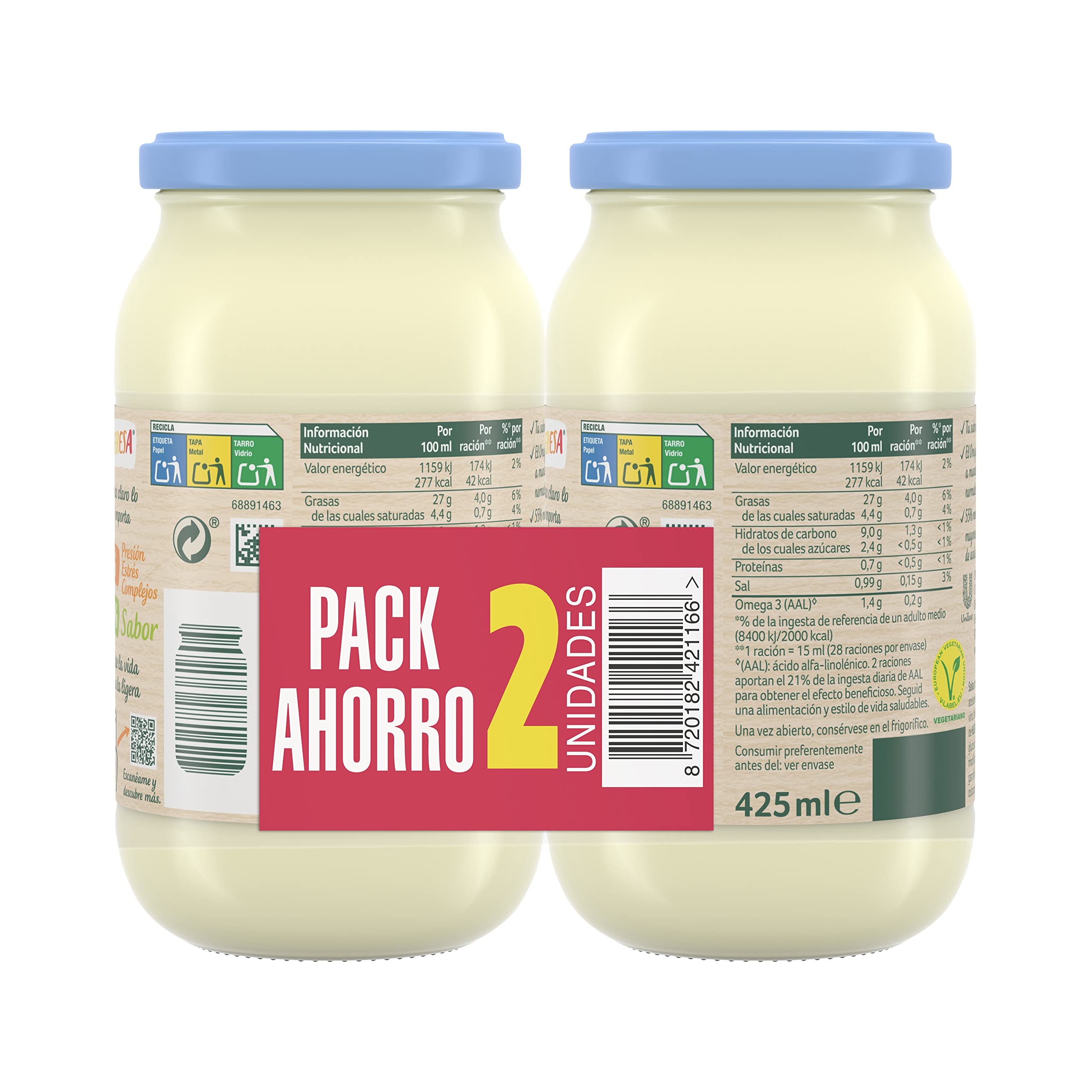 Ligeresa Salsa en Tarro Original Pack Ahorro 425ml x2